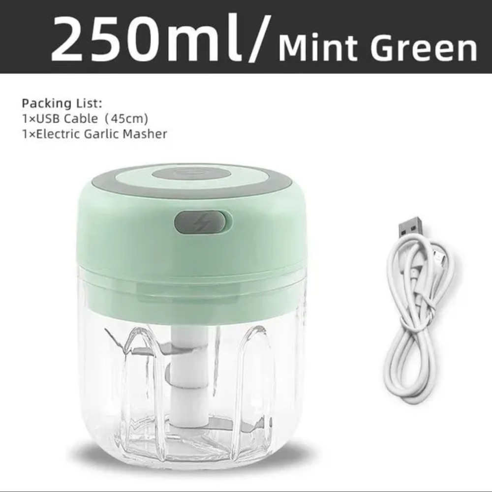 Electric Mini Garlic Chopper, Portable Food Processor, Vegetable Chopper Onion M